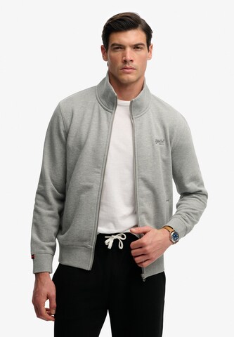 Superdry & Co Sweat jacket 'Essential' in Grey