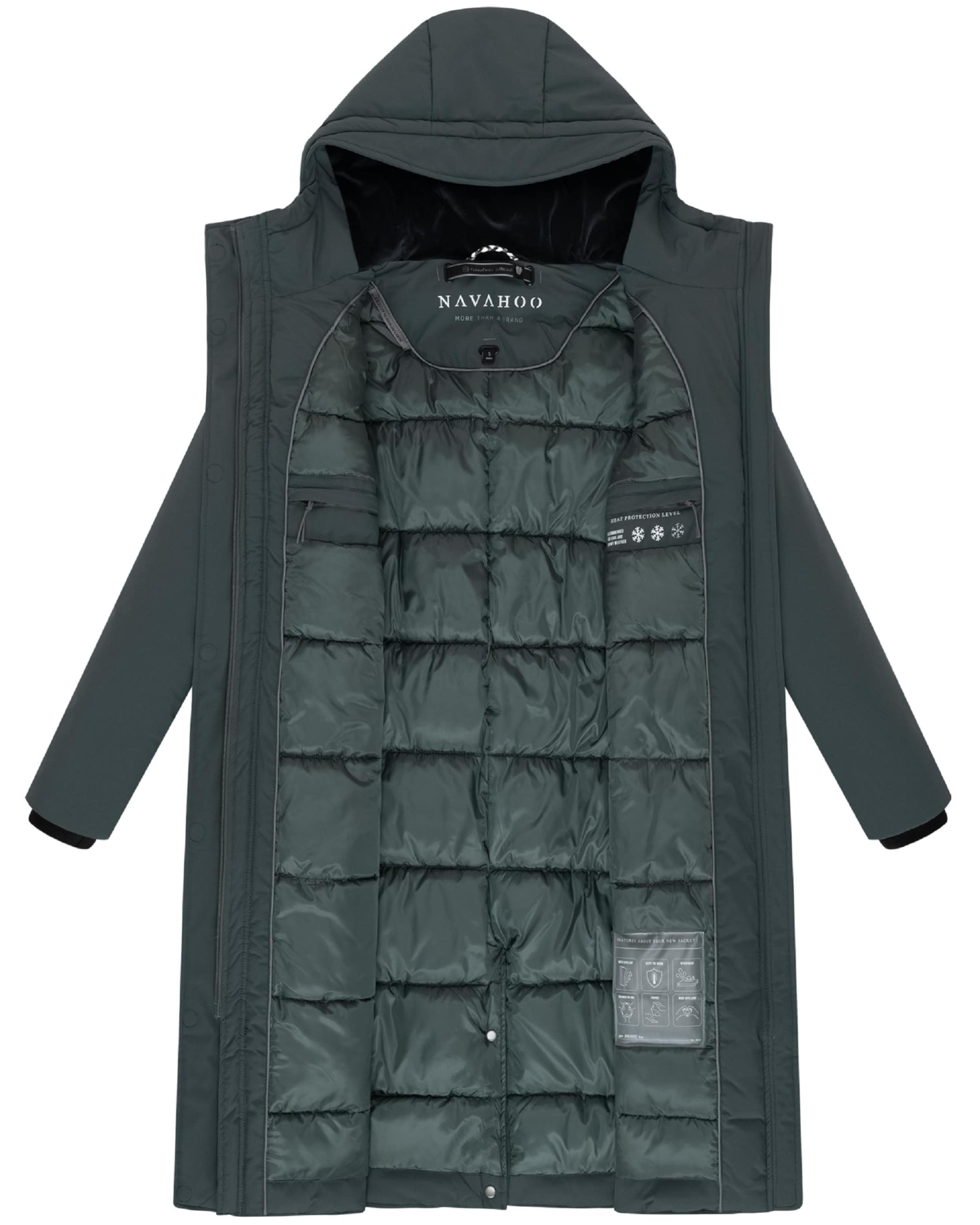 NAVAHOO Wintermantel 'Eismelodie 14' in Grün