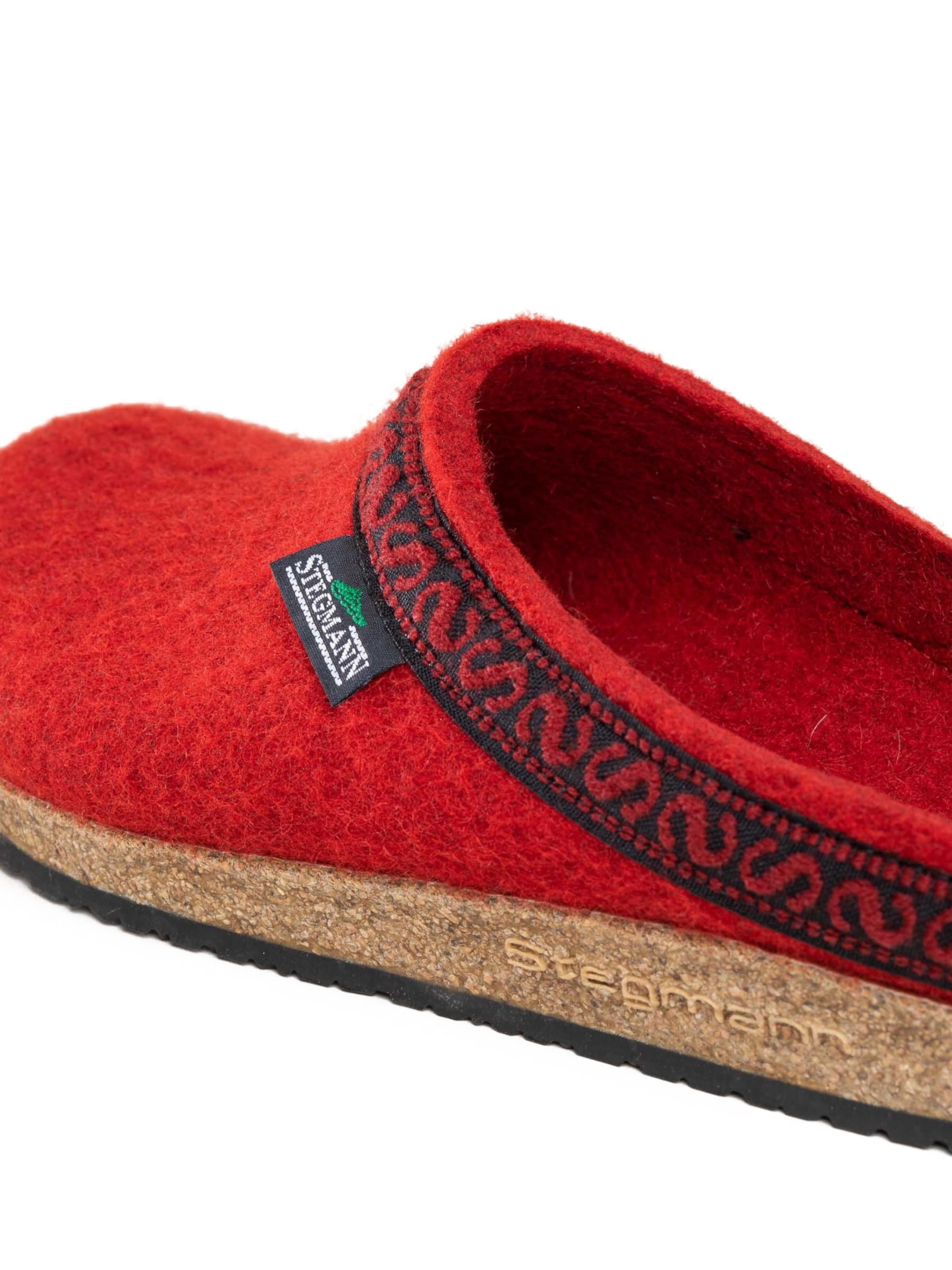 Stegmann Clogs 'Filzclogs Stegmann 108' in Red