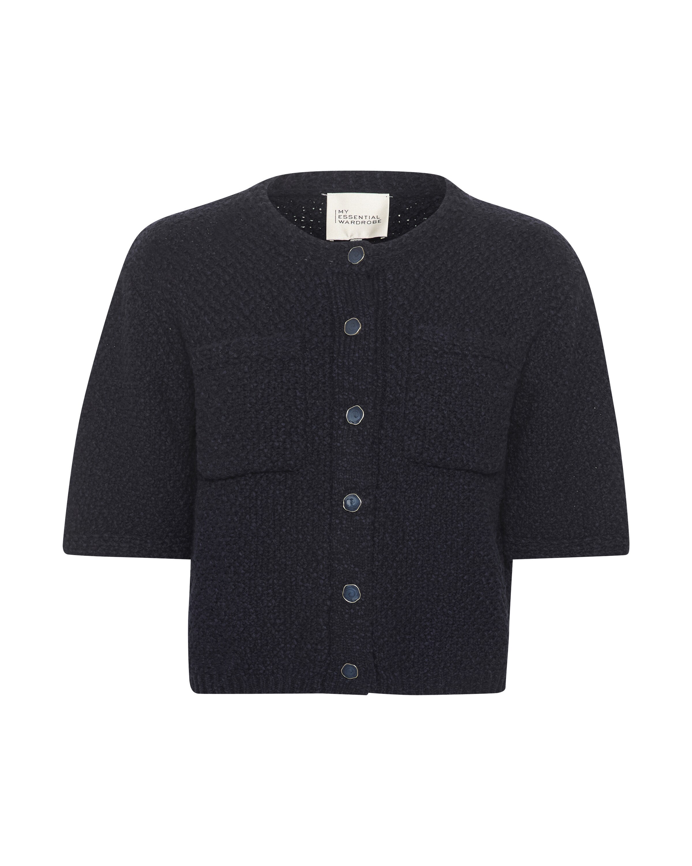 My Essential Wardrobe Strickjacke 'Carry' in Blau: Vorderseite