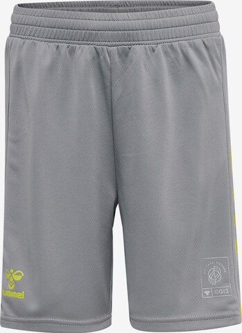 Hummel Regular Workout Pants in Grey: front