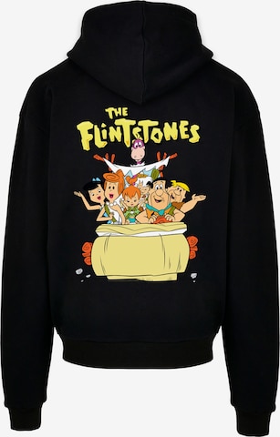 F4NT4STIC Sweatshirt 'The Flintstones The Ride Familie Feuerstein' in Zwart: voorkant