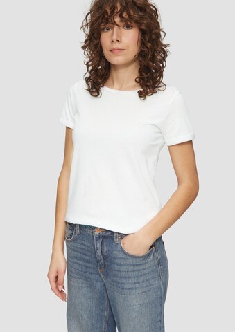 T-shirt QS en blanc : devant