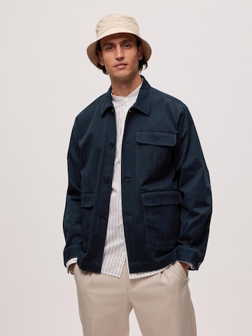 SELECTED HOMME Between-Season Jacket 'Roto' in Blue