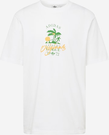 ADIDAS ORIGINALS Μπλουζάκι 'Leisure League' σε λευκό: μπροστά