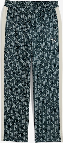 PUMA Loosefit Sporthose 'T7' in Grün: Vorderseite