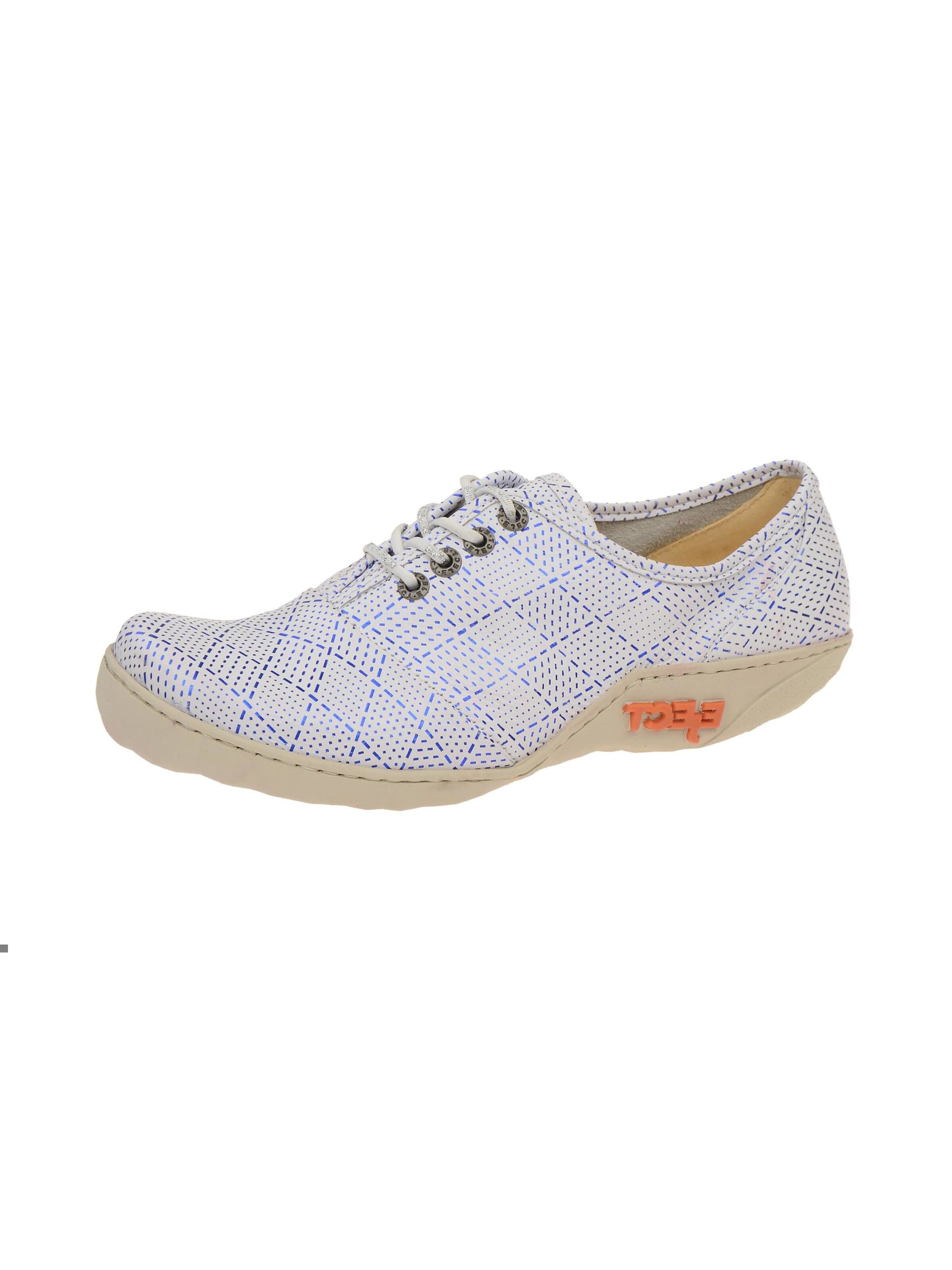 EJECT Lace-Up Shoes 'Eject Diamante Schuhe weiß blau 17070' in White: front
