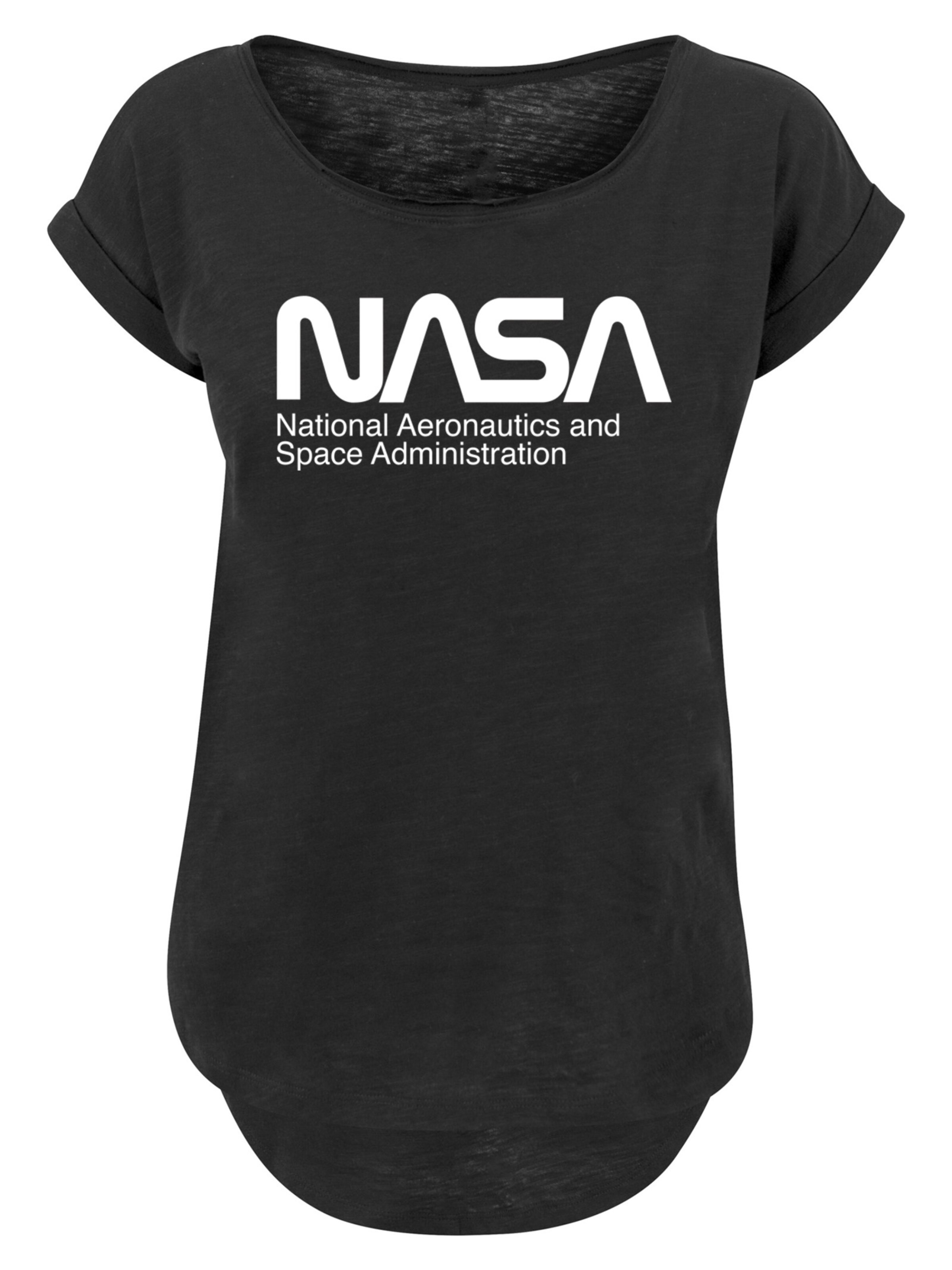 F4NT4STIC T-shirt 'NASA Aeronautics And Space' en noir / blanc, Vue avec produit