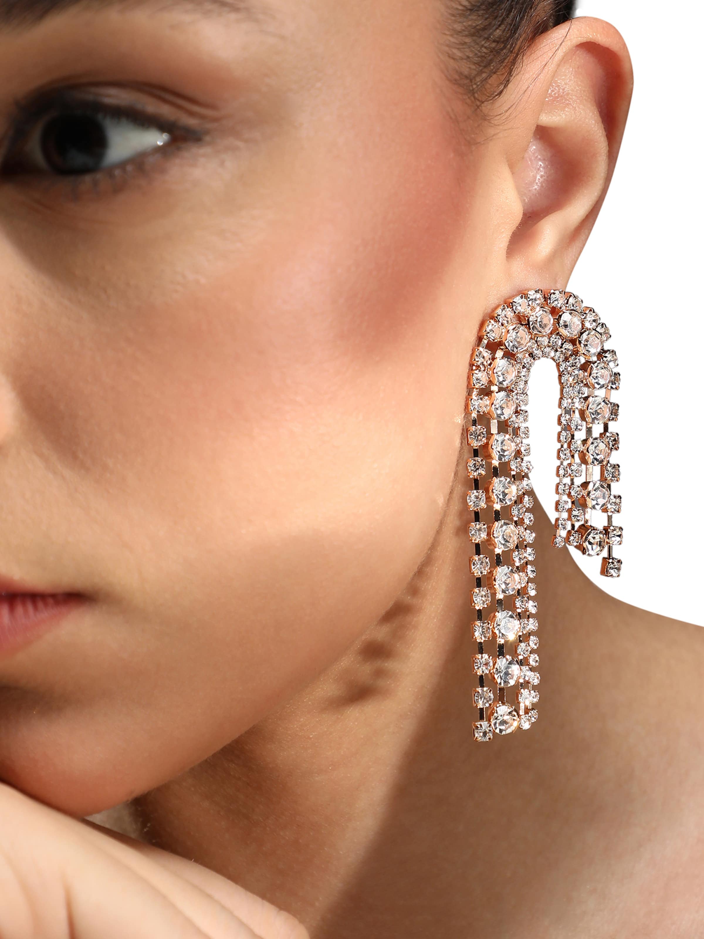 SOHI Uhani ' Shiya ' | srebrna barva: sprednja stran