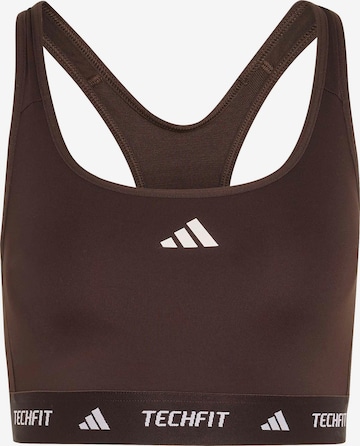ADIDAS PERFORMANCE Sport-BH 'TECHFIT' in Braun: Vorderseite