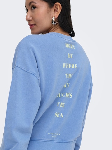 ONLY Sweatshirt 'tabba' in Blauw