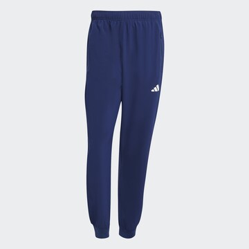 ADIDAS PERFORMANCE Tapered Workout Pants in Blue: front