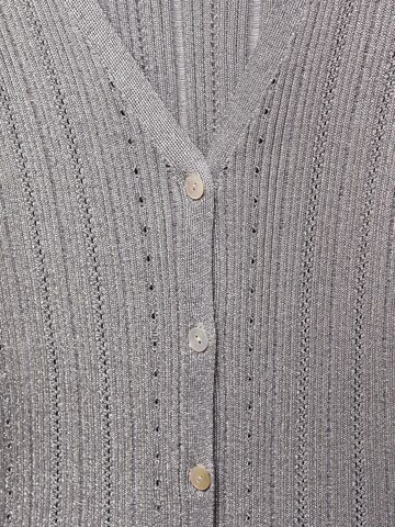 MANGO Knit Cardigan 'Aluminio' in Grey