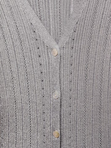 MANGO Knit Cardigan 'Aluminio' in Grey