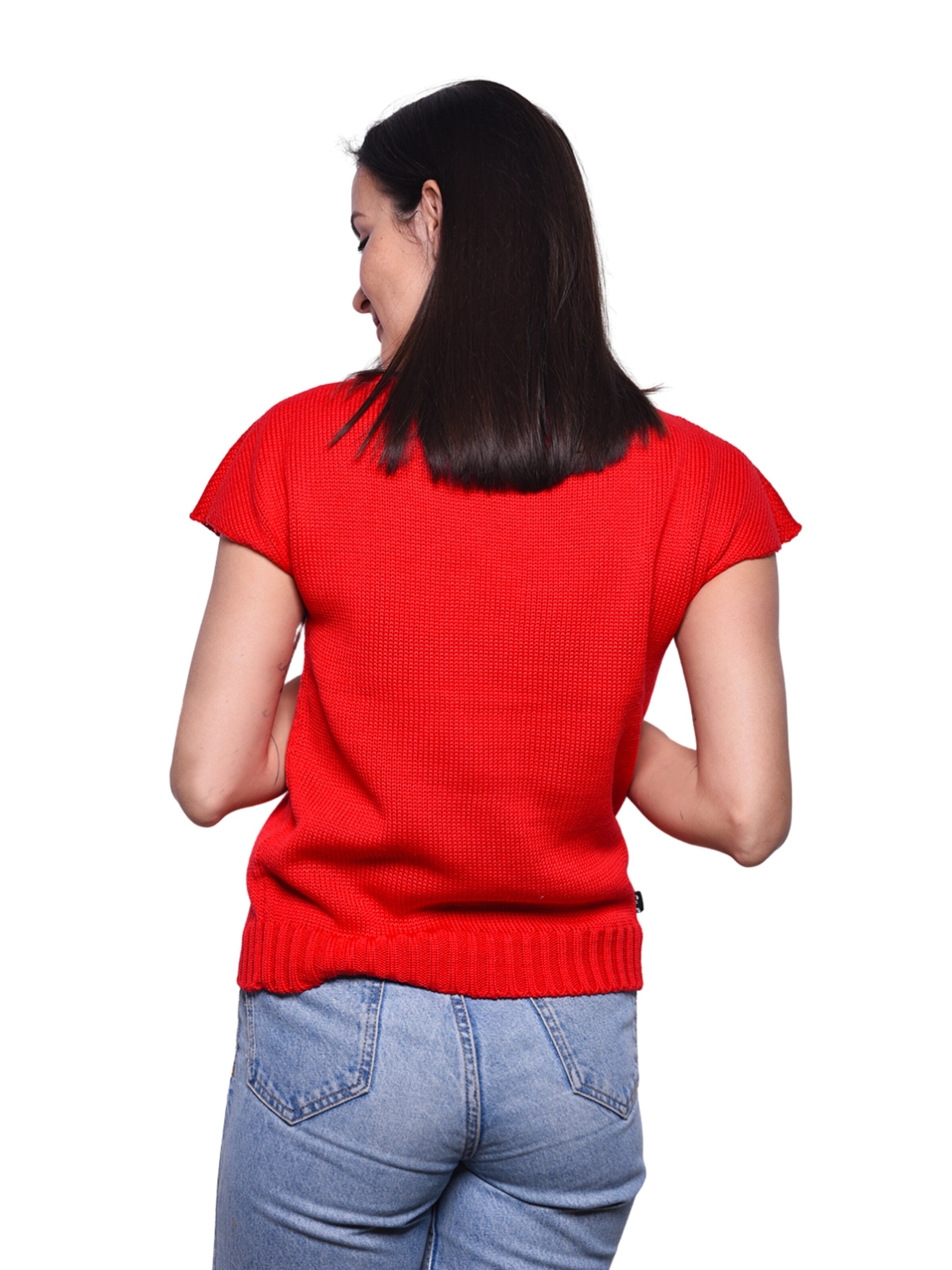 Süel knitwear - Top de punto 'Carlos' en rojo