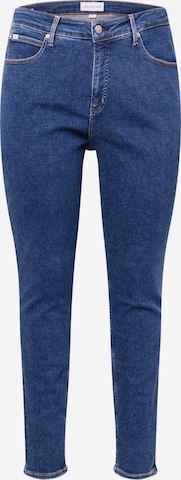 Calvin Klein Jeans Curve Skinny Farkut 'HIGH RISE SKINNY PLUS' värissä sininen: etupuoli