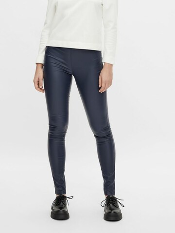 OBJECT Skinny Leggings 'BELLE' in Blue: front