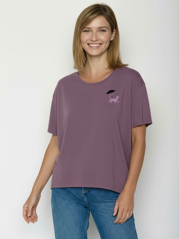 Maglietta ' Feel Cat Walk ' di GREENBOMB in rosso: frontale