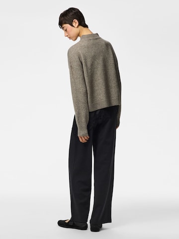 PIECES Wide leg Trousers 'PCBia' in Black