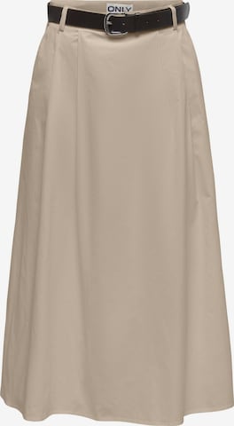 Jupe 'ONLZora' ONLY en beige : devant
