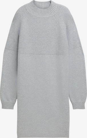 TOM TAILOR DENIM Gebreide jurk in Grijs: voorkant