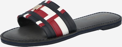 TOMMY HILFIGER Mules in Night blue / Blood red / White, Item view