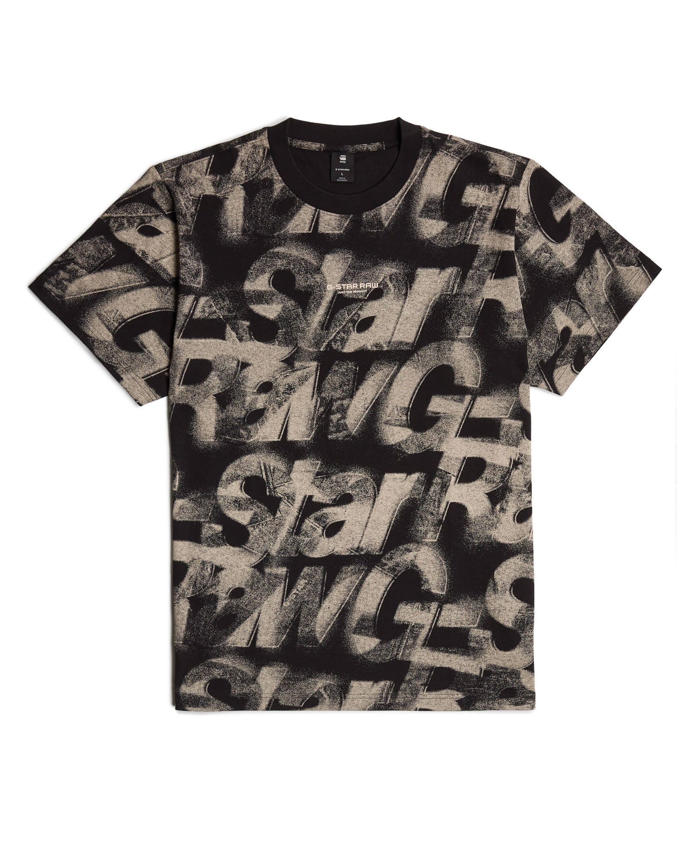 T-Shirt 'Letters' G-STAR en noir : devant