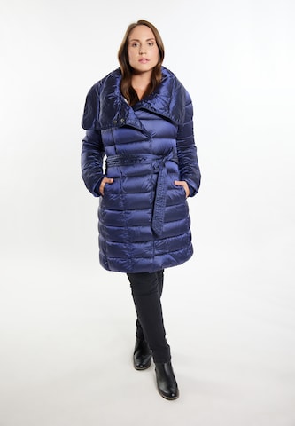 Cappotto invernale di Usha in blu: frontale