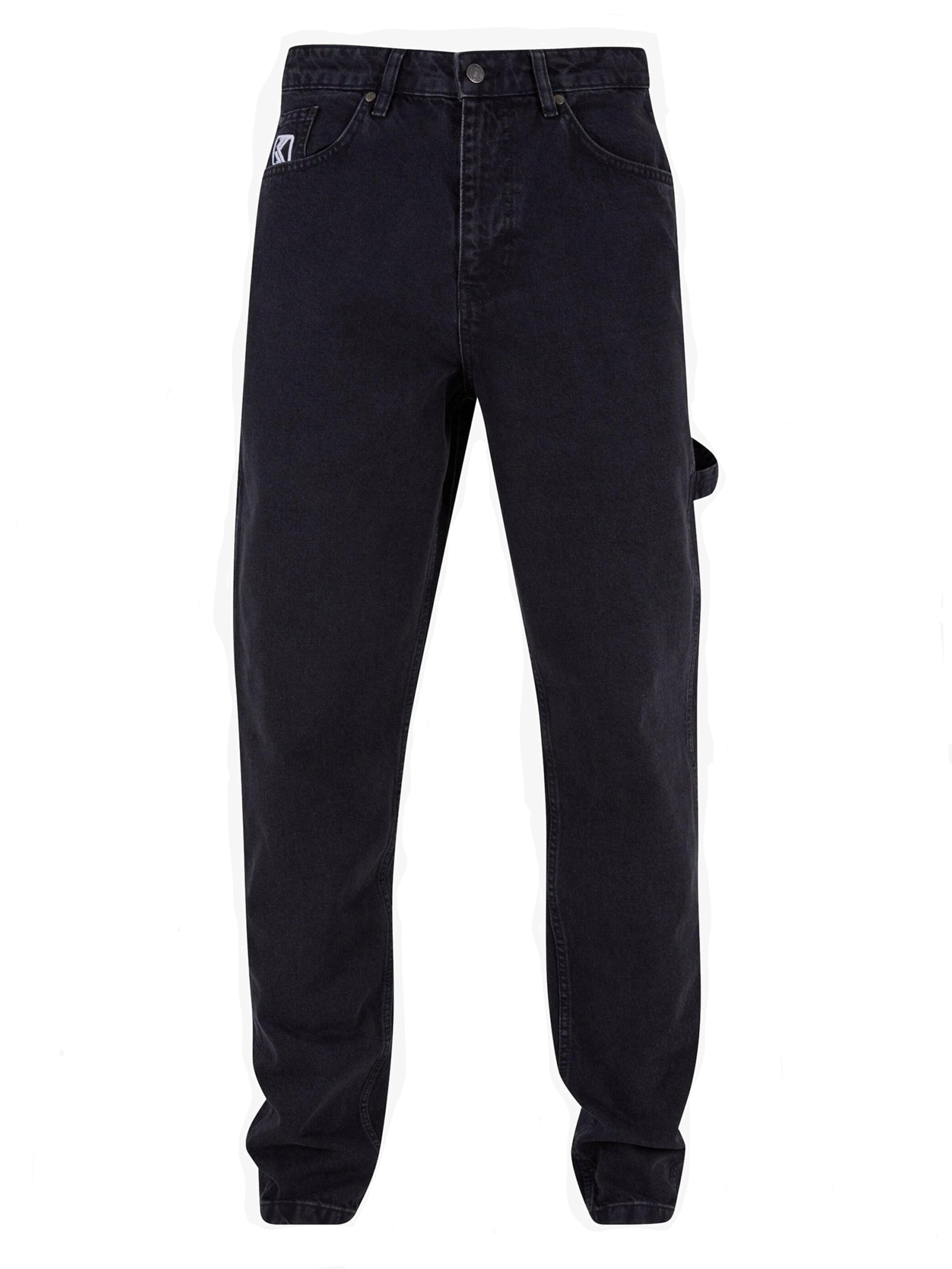 Karl Kani Regular Jeans 'Tspered Workwear' in Black: front