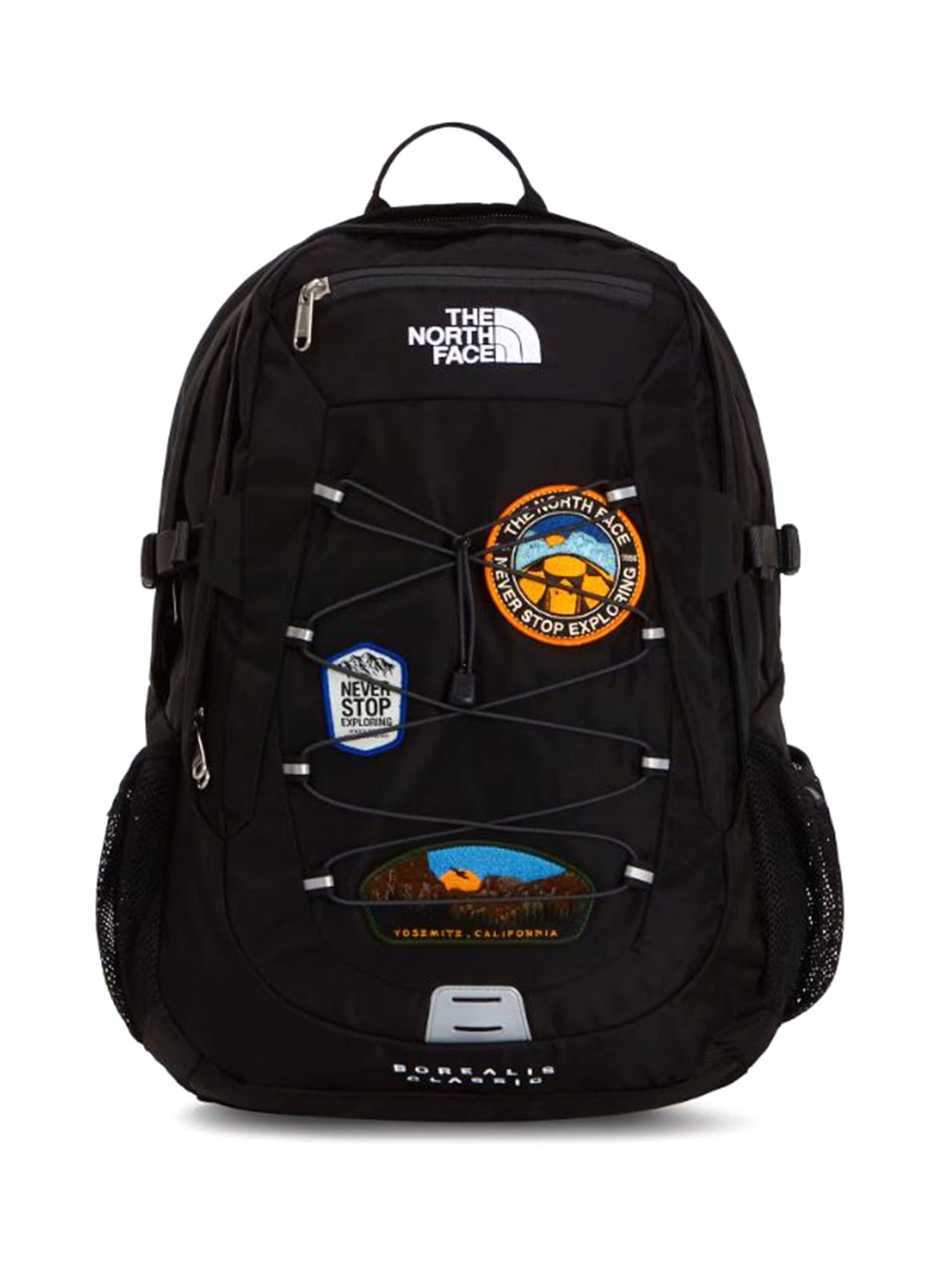 THE NORTH FACE Plecak sportowy 'BOREALIS CLASSIC PATCH TNF BLACK / ASPHALT GREY / PATCH' w kolorze czarny: przód