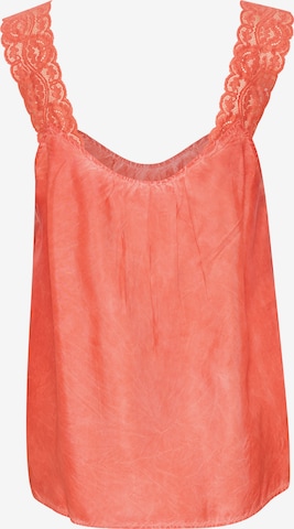 Cream Blus 'Linga' i orange