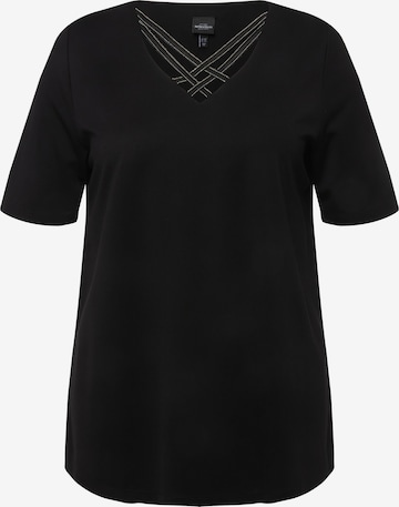 T-shirt Ulla Popken en noir : devant