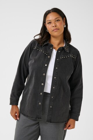 KAFFE CURVE Shirts i sort: forside