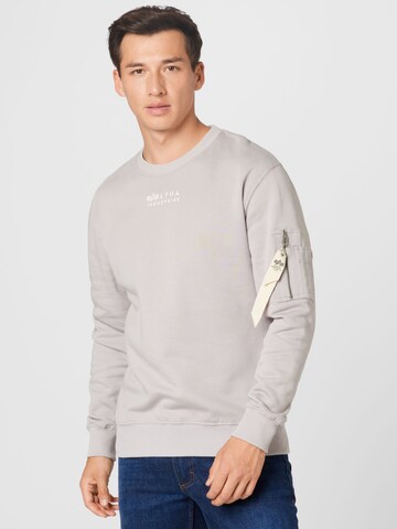 ALPHA INDUSTRIESSweater majica - siva boja: prednji dio