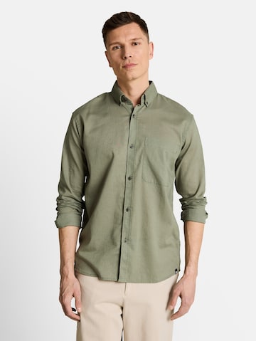 TOM TAILOR DENIM Comfort fit Button Up Shirt in Green: front