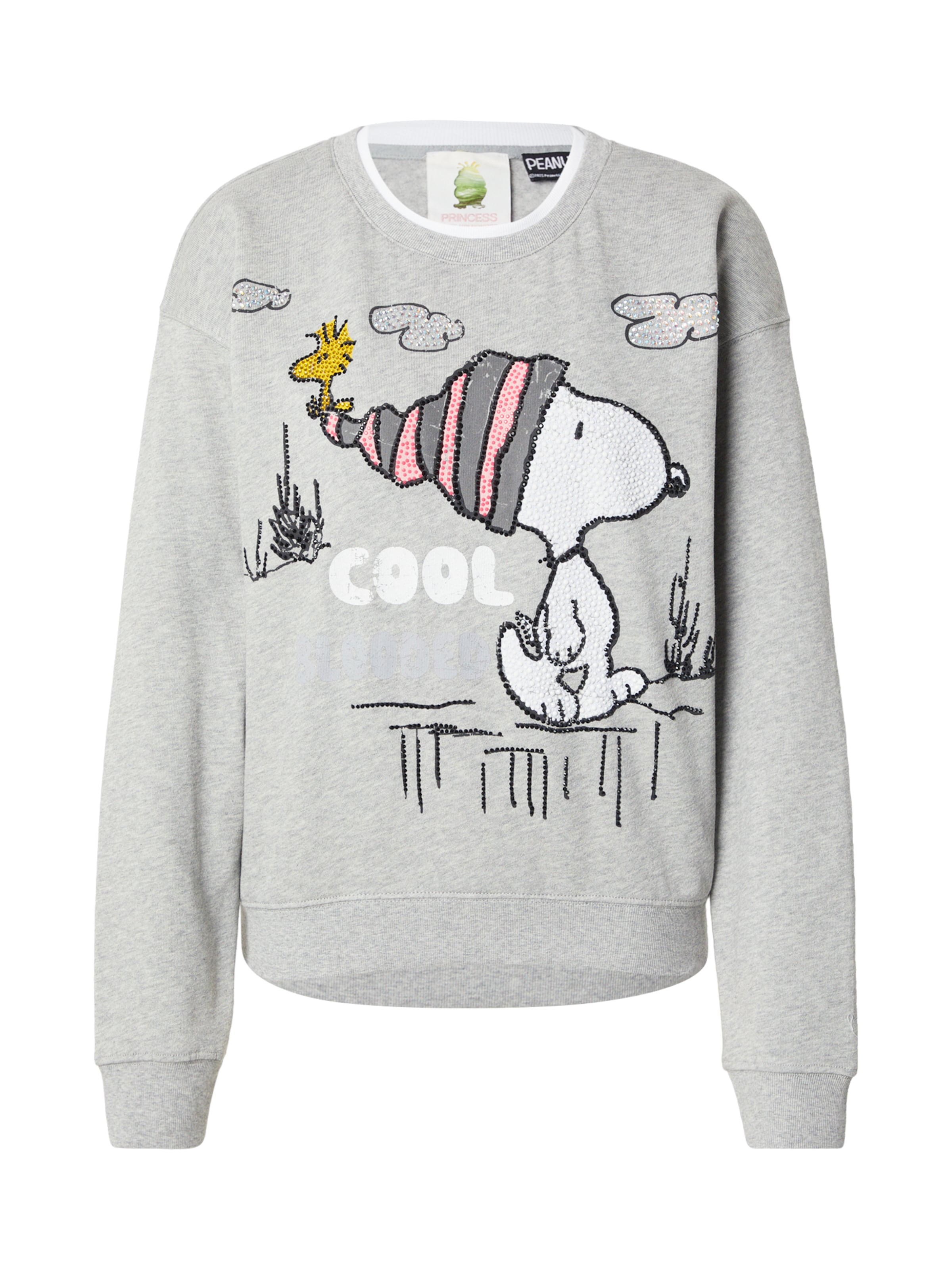 PRINCESS GOES HOLLYWOOD Collegepaita 'Snoopy' värissä harmaa: etupuoli