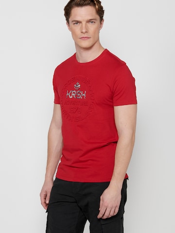 T-Shirt KOROSHI en rouge : devant