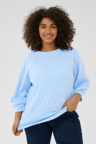 KAFFE CURVE Pullover 'Anita' i blå: forside