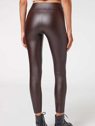 CALZEDONIA Skinny Leggings in Brown