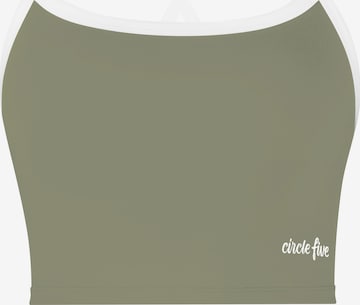 Circle Five Sporttop 'Sporttop Damen | Sport-BH mit integriertem BH & Cups | Fitness, Gym Bra & Yoga Top' in Groen: voorkant