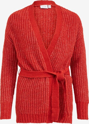 VILA Knit Cardigan 'FELO' in Red: front