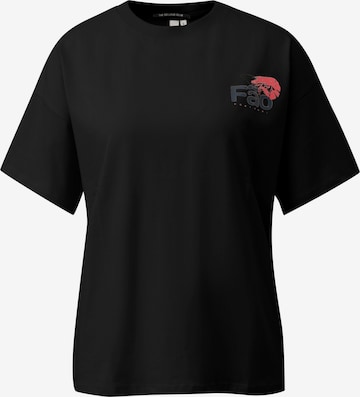 T-shirt QS en noir : devant