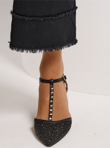 heine Wide Leg Jeans i sort