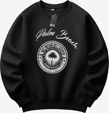 RMK Sweatshirt 'Palm Beach' in Black: front