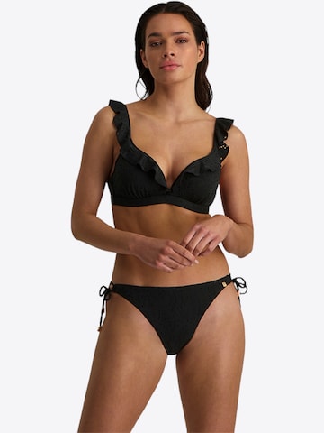 Beachlife Triangle Bikini Top 'Black Embroidery' in Black