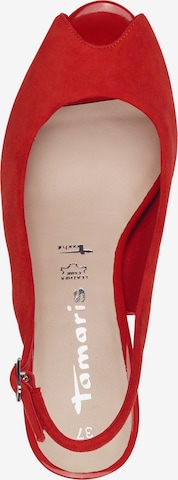 Décolleté sling di TAMARIS in rosso