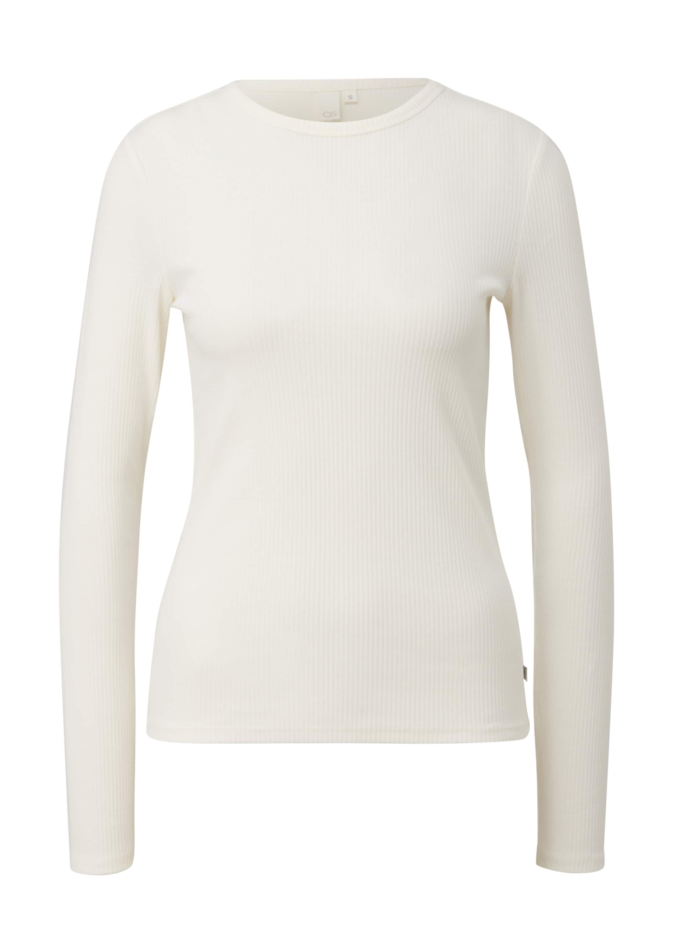 QS Shirt in Beige: voorkant