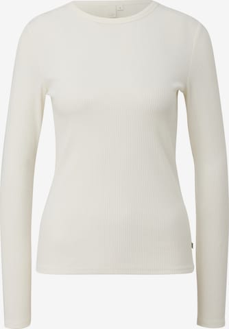 QS Shirt in Beige: voorkant
