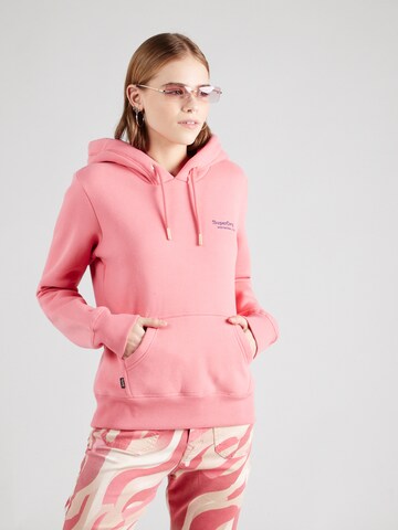 Superdry Sweatshirt 'ESSENTIAL' in Roze: voorkant