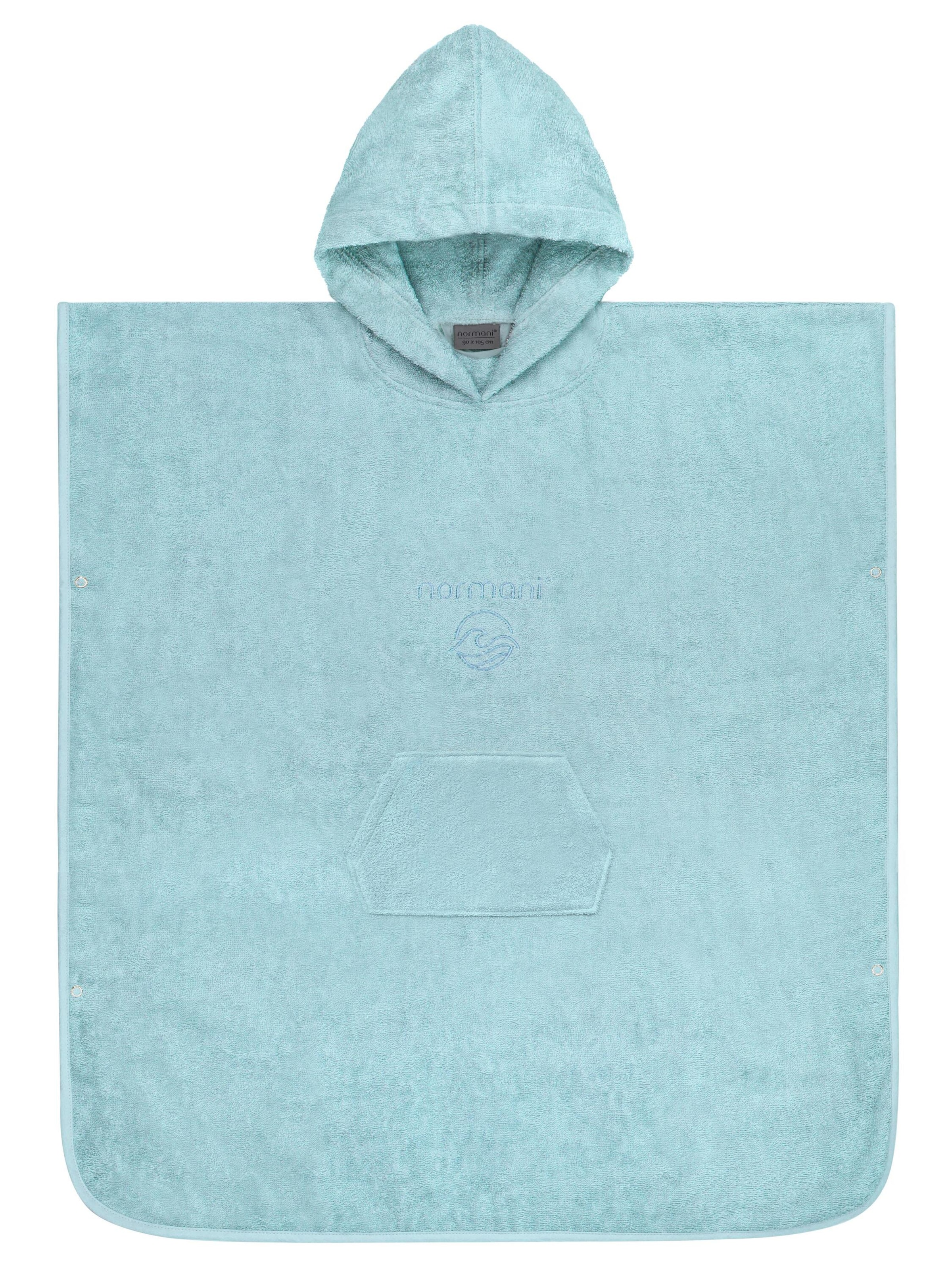 normani Bathrobe short 'Sitra' in Blue: front